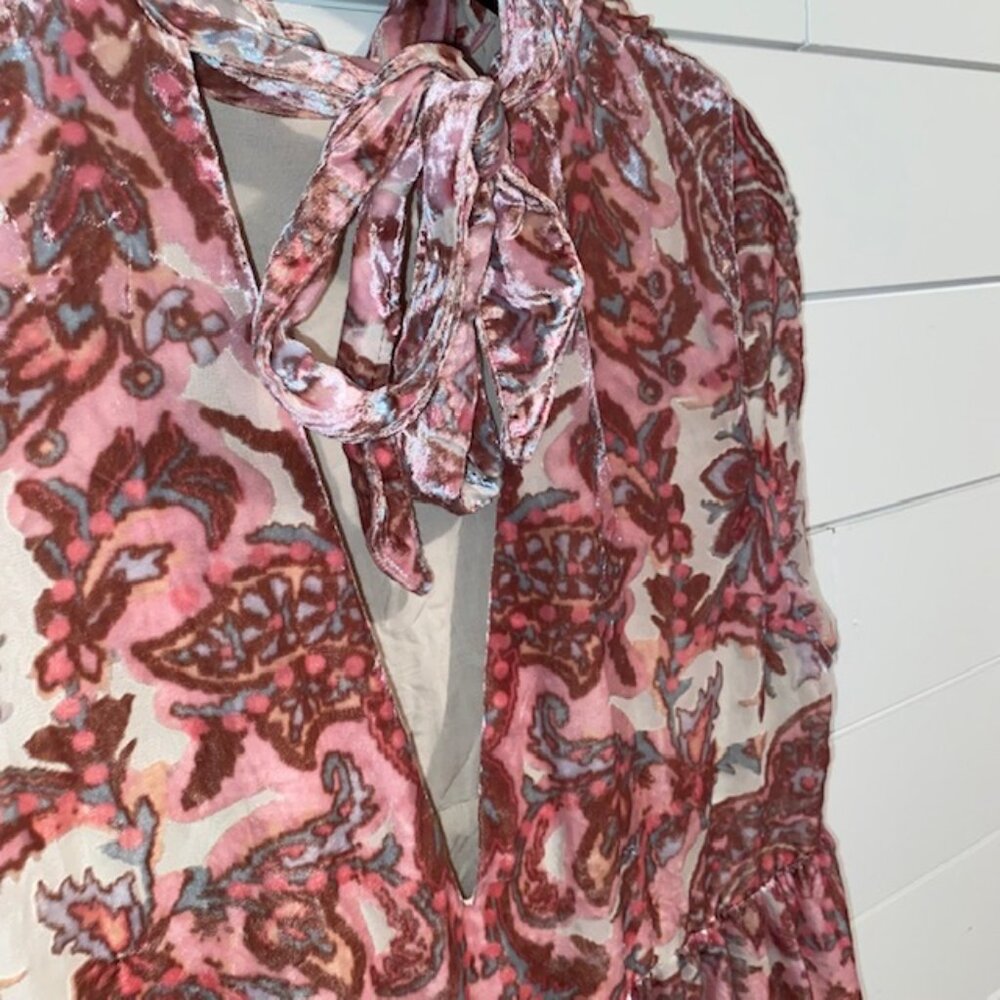 nwt Free People All The Time Velvet Mini Dress - Women's Size Medium - Picture 6 of 10